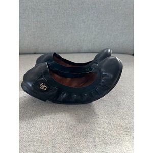 GIVENCHY Black Leather Ballet Flats Sz 38/8